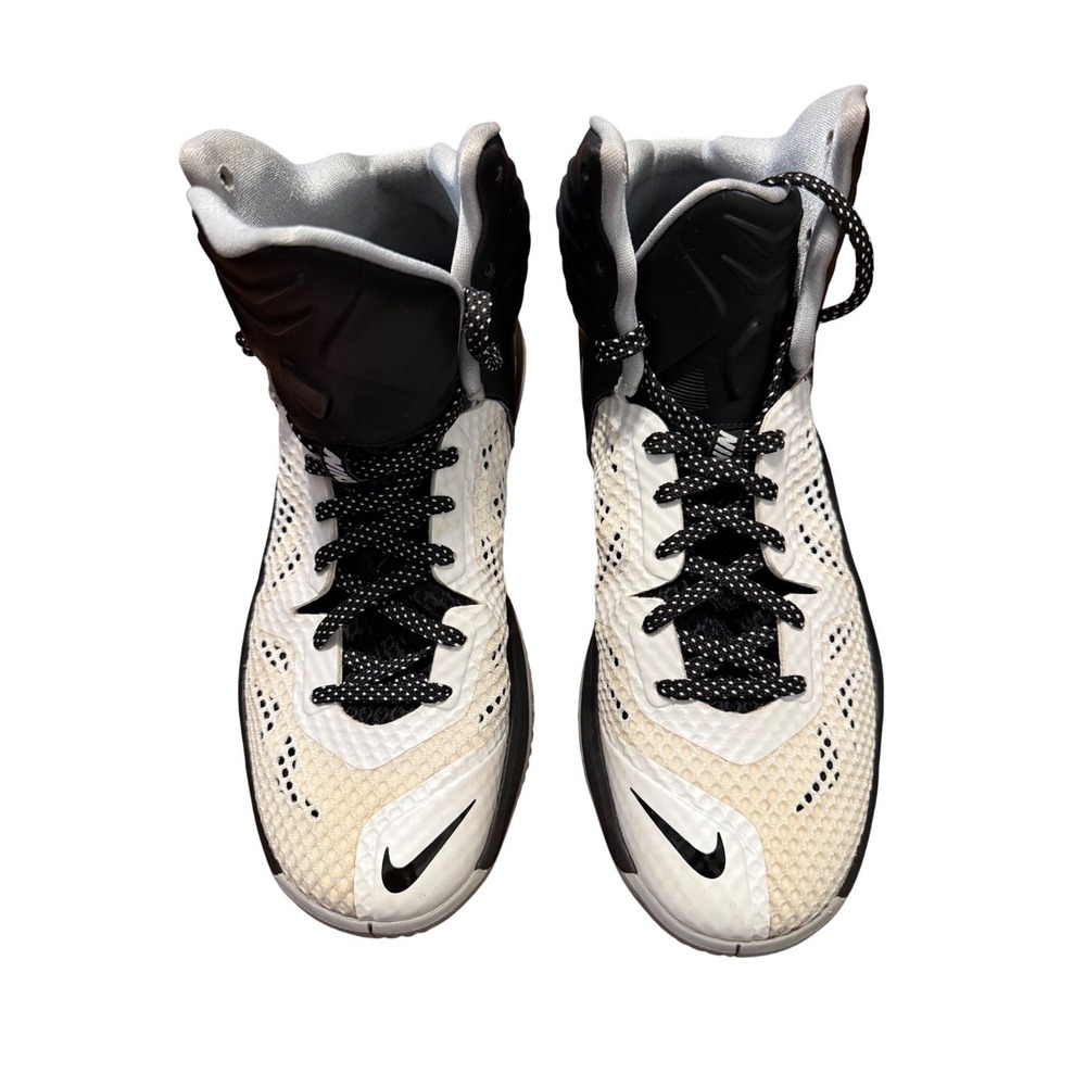 Nike Zoom Hyperfuse 2014 11.5 Black White Basketball Shoes 705411-010 High Top‎